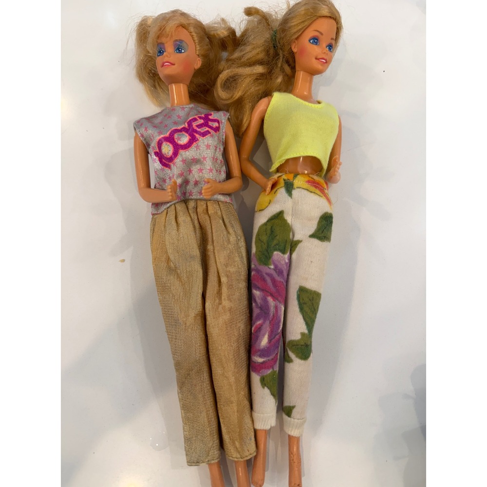 Vintage 1960s Barbie Doll Lot of 2 Rockers Superstar Face one Damaged for Parts